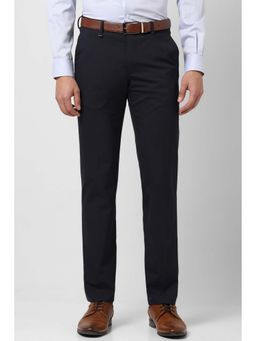 Van Heusen - Men Navy Blue Slim Fit Formal Trouser