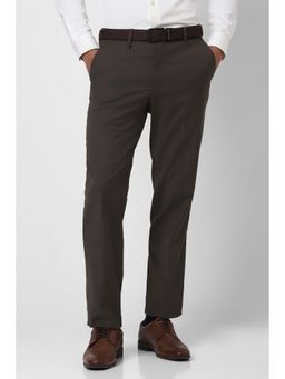 Van Heusen - Men Brown Regular Fit Formal Trouser