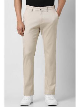 Van Heusen - Men Beige Regular Fit Casual Trouser