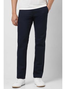 Van Heusen - Men Navy Blue Slim Fit Casual Trouser