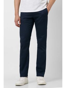 Van Heusen - Men Navy Blue Slim Fit Casual Trouser