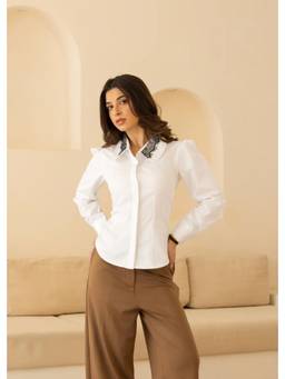 Make believe by Ritika - White Subtle Flex Shirt