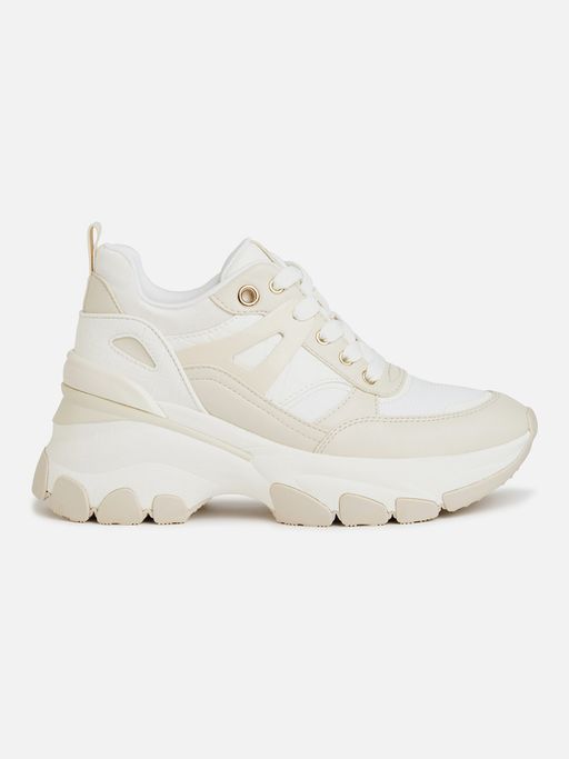 white wave white womens chunky sneakers