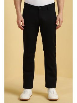 Allen Solly - Men Black Slim Fit Solid Casual Trouser