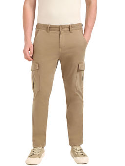 Tommy Hilfiger - Men Beige Solid Slim Fit Trouser