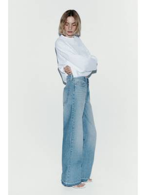 Buy H&M Women Blue Wide High Jeans
