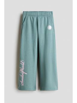 H&M - Girls Green Print-Motif Sweatpants