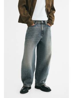 H&M - Men Blue Baggy Barrel Jeans