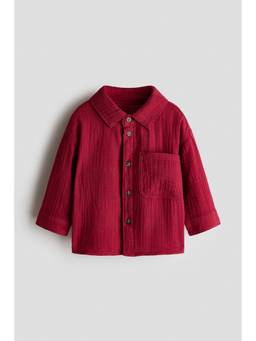 H&M - Boys Red Cotton Muslin Shirt