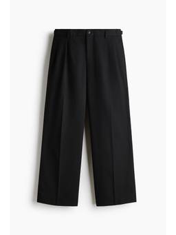 H&M - Men Black Loose Fit Tailored Twill Trousers
