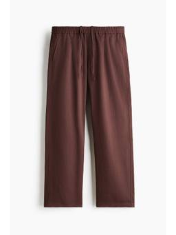 H&M - Men Brown Relaxed Fit Twill Trousers