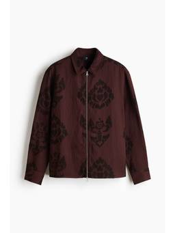 H&M - Men Brown Zip-Through Overshirt
