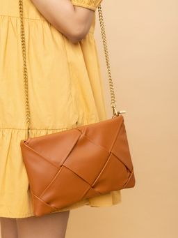 Twenty Dresses by Nykaa Fashion - Tan Effortlessly Stylish Handbag