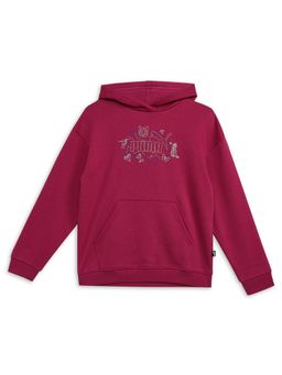 Puma - Essentials+ Starry Safari Fl Girls Pink Hoodie