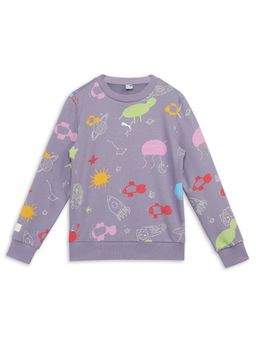 Puma - Classics Crew Kids Purple Sweatshirt