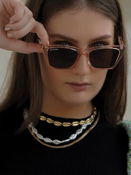 ROYALTAIL - Brown Cat Eye Uv Protection Sunglasses (55)