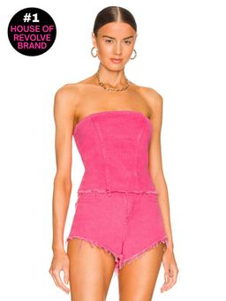 superdown - Domonique Strapless Denim Top
