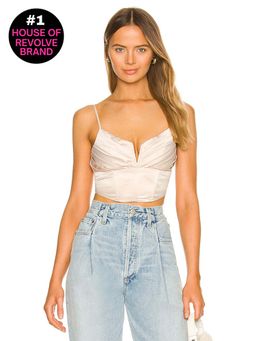 superdown - Mindy Pleated Bustier Top