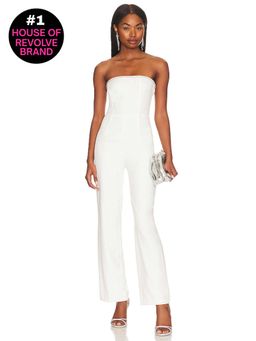 superdown - Keke Strapless Jumpsuit Ivory