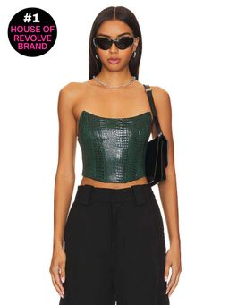 superdown - Tawny Faux Suede Top