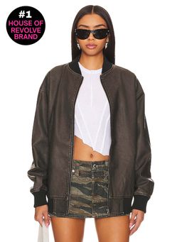 superdown - Ariel Faux Leather Bomber