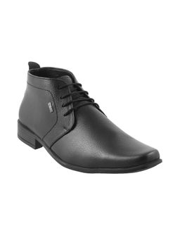 Mochi - Metro Mens Black Boots Mochi Plain Black Lace-ups