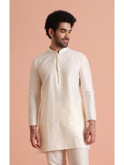 KISAH - Men Cotton Blend Off White Kurta