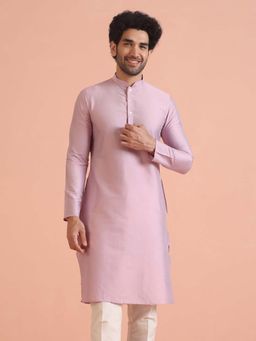 KISAH - Men Cotton Blend Pink Kurta
