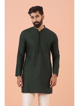 KISAH - Men Cotton Blend Green Kurta