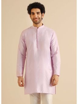 KISAH - Men Cotton Blend Pink Kurta