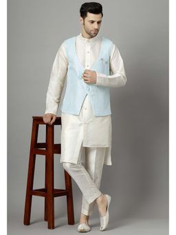 UTSAV FASHION - Blue Kurta and Pant with Waistcoat
