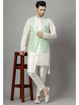 UTSAV FASHION - Green Kurta and Pant with Waistcoat
