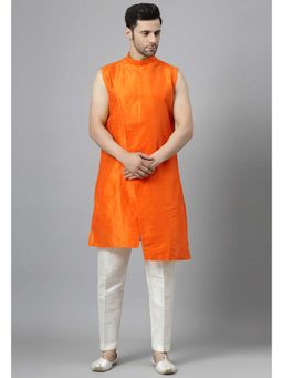 UTSAV FASHION - Orange Sleeveless Straight Kurta and Pant
