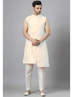 UTSAV FASHION - Off White Sleeveless Straight Kurta and Pant