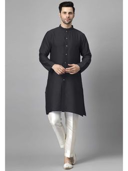 UTSAV FASHION - Men High Slit Raw Silk Kurta and Pant