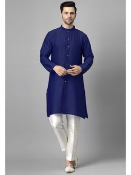 UTSAV FASHION - Men High Slit Raw Silk Kurta and Pant