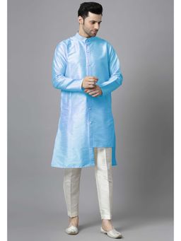 UTSAV FASHION - Men Blue Silk Straight Kurta and Pant