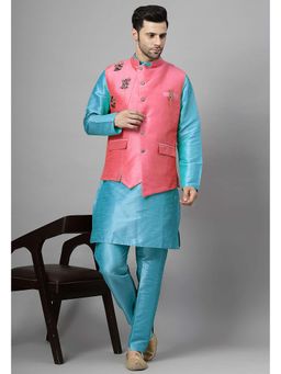 UTSAV FASHION - Men Regular Beads and Stones Kurta with Pants