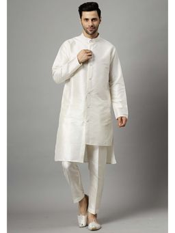 UTSAV FASHION - Mandarin Collar Silk Kurta and Pant