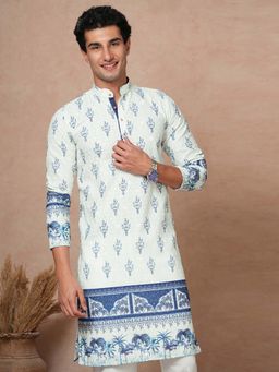 TRYBUY.IN - Mens Full Sleeves Chikankari Kurta