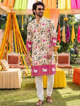 TRYBUY.IN - Mens Full Sleeves Chikankari Kurta and Pant