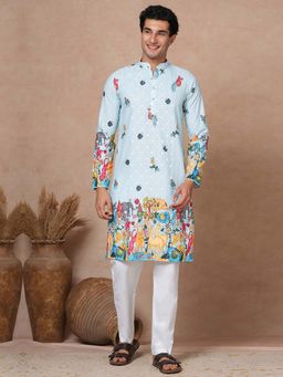 TRYBUY.IN - Mens Full Sleeves Chikankari Kurta and Pant