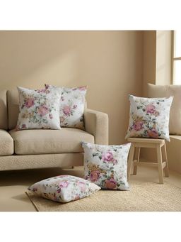 The Home Story - Rosette Royal Cotton Cushion Covers (Pack of 5)