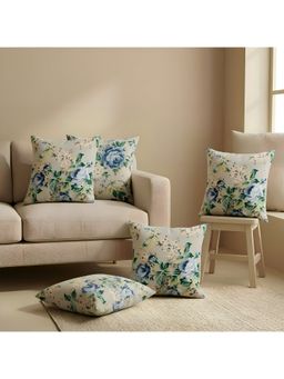 The Home Story - Grey Garden Frost Cotton Cushion Covers (Pack of 5)