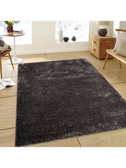 Saral Home - Dark Grey Polyester Carpet -150x210 cm