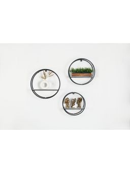 Claymint - Metal Round Wall Decor Shelves (Set of 3)