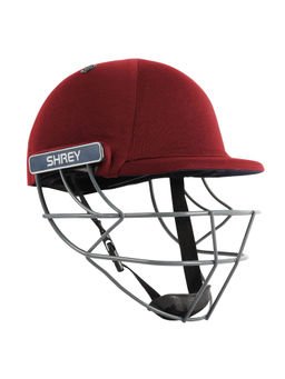 Shrey - Performance Steel-Maroon Cricket Helmet (XS)