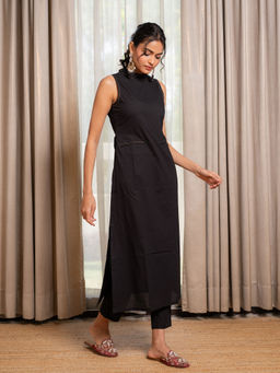 LABEL MAE - Black Embroidered Cotton Co-Ord (Set of 2)