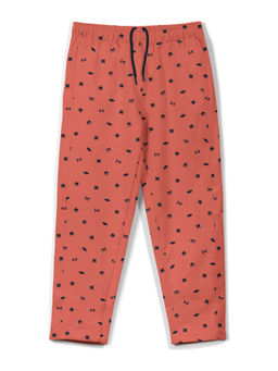 HELLCAT - Trendy Coral Printed Mid-Rise Track Pant for Boys