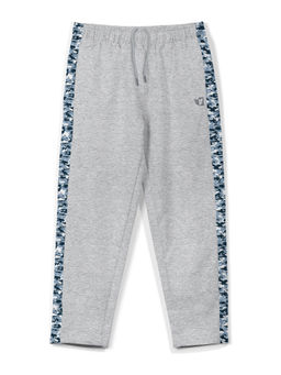 HELLCAT - Trendy Grey Melange Camouflage Printed Mid-Rise Track Pant for Boys